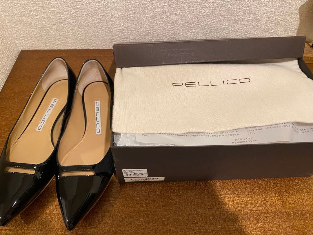 PELLICO ブラック フラットシューズANDREA (36h)