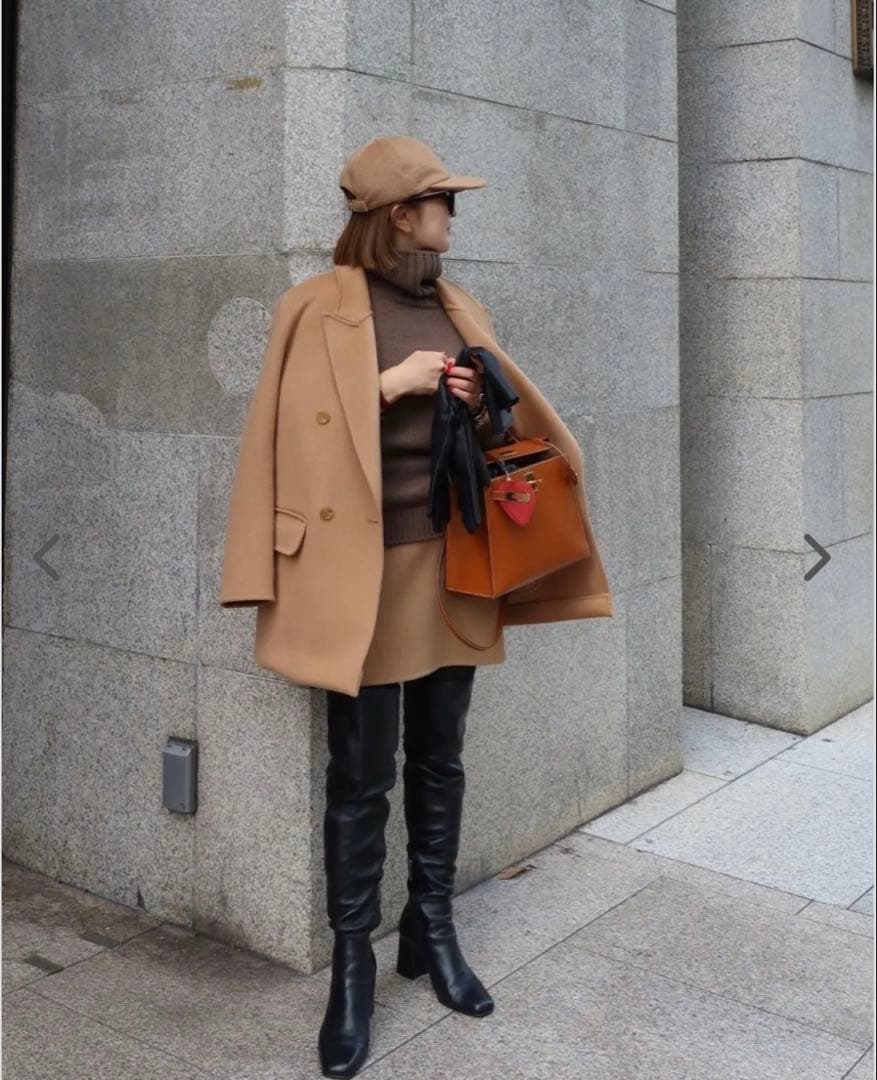 U_big sakiさん コラボ ジャケットコート キャメル Mサイズ