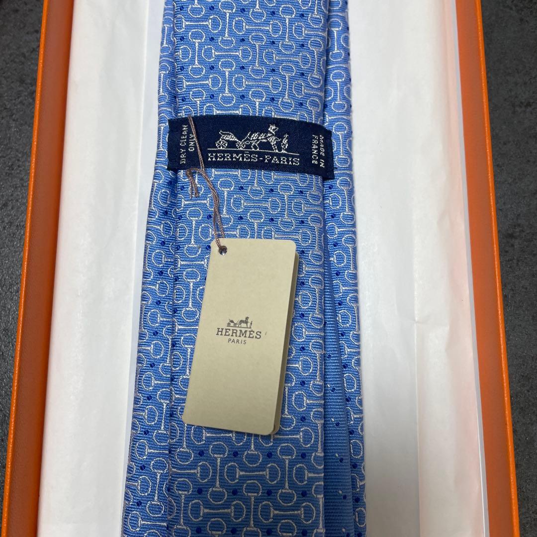 ❣️新品未使用タグ付❣️HERMES エルメス ネクタイ　ネイビー　ファソネ