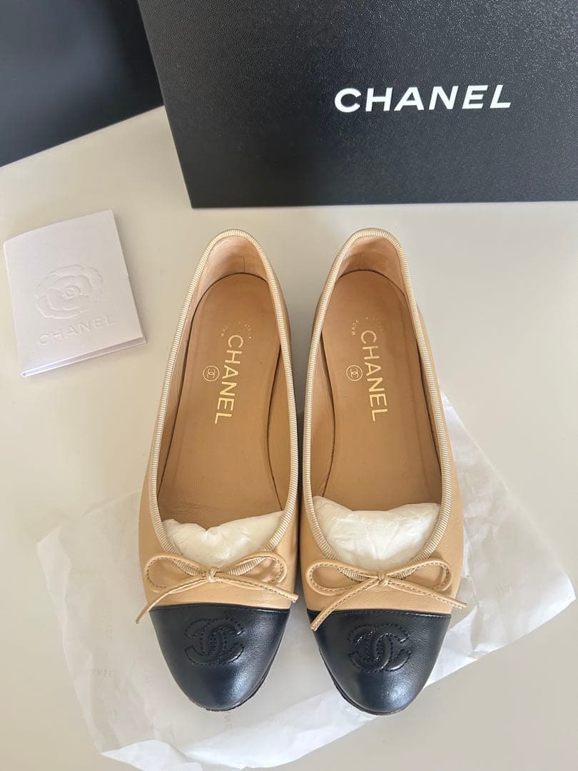 シャネル　バレリーナ　フラットシューズ　36.5 裏張り済み