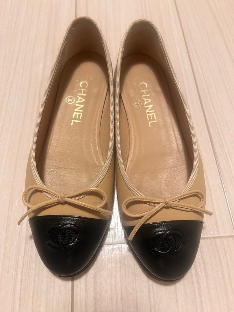 シャネル　バレリーナ　フラットシューズ　36.5 裏張り済み