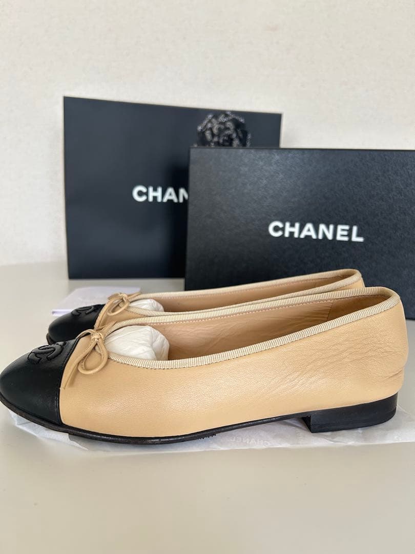シャネル　バレリーナ　フラットシューズ　36.5 裏張り済み
