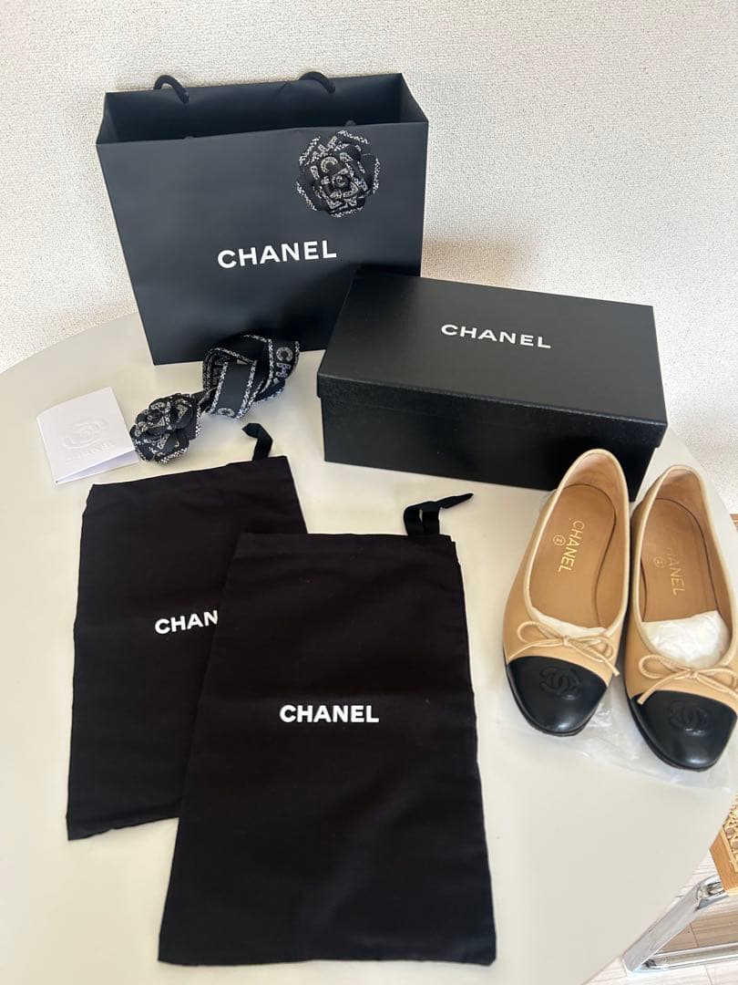 シャネル　バレリーナ　フラットシューズ　36.5 裏張り済み