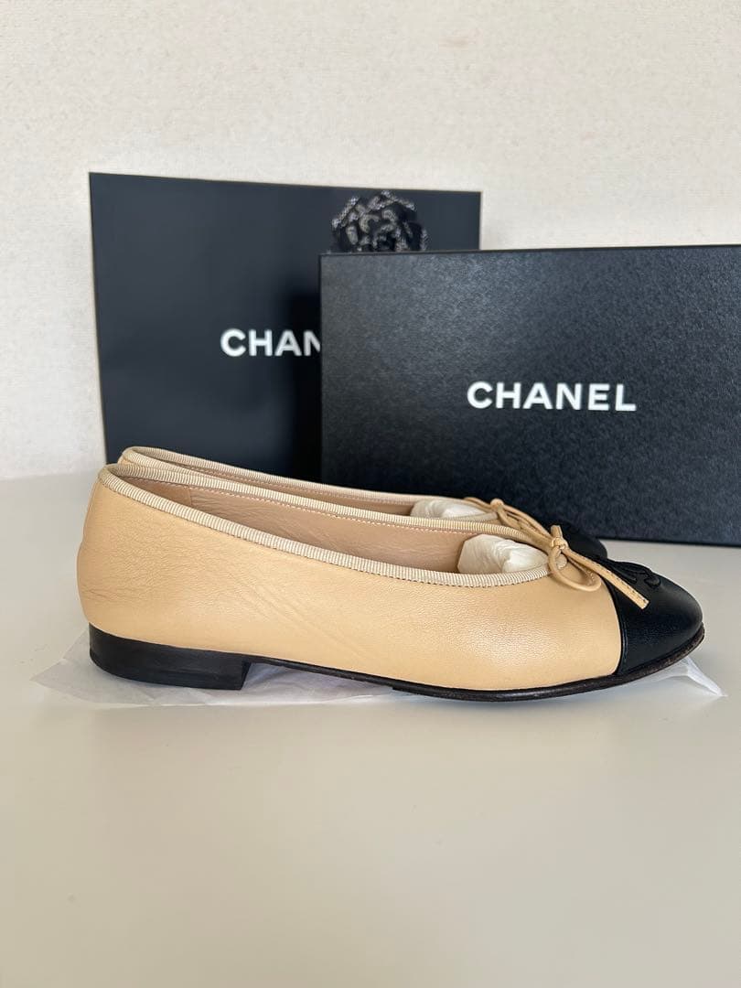シャネル　バレリーナ　フラットシューズ　36.5 裏張り済み