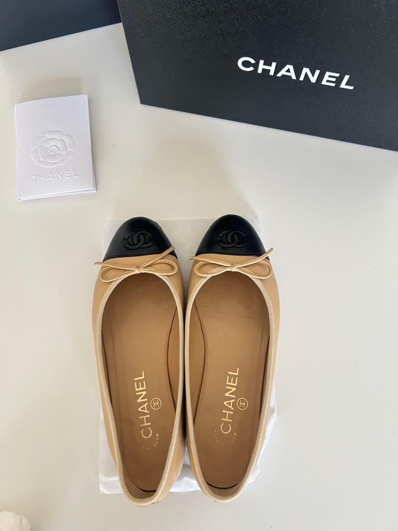 シャネル　バレリーナ　フラットシューズ　36.5 裏張り済み