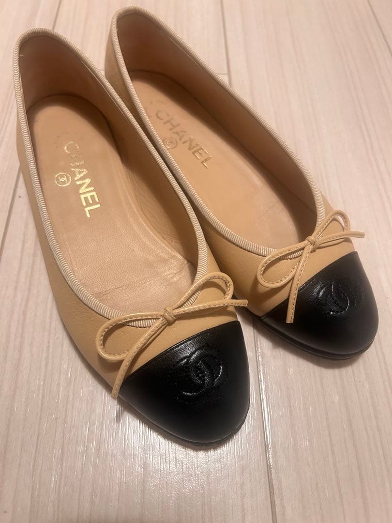 シャネル　バレリーナ　フラットシューズ　36.5 裏張り済み