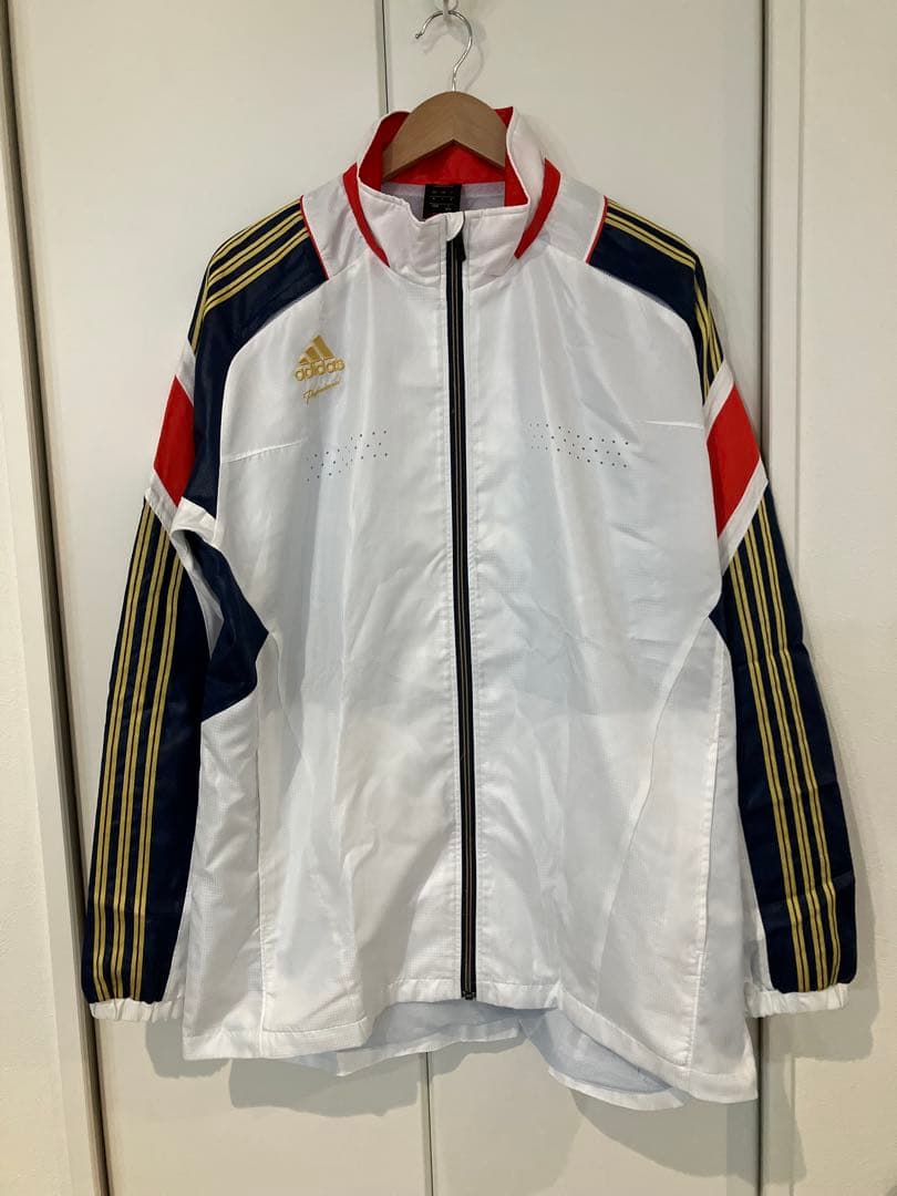 希少3XO アディダスプロフェッショナル　ジャージ上下セット　メッシュ　良配色