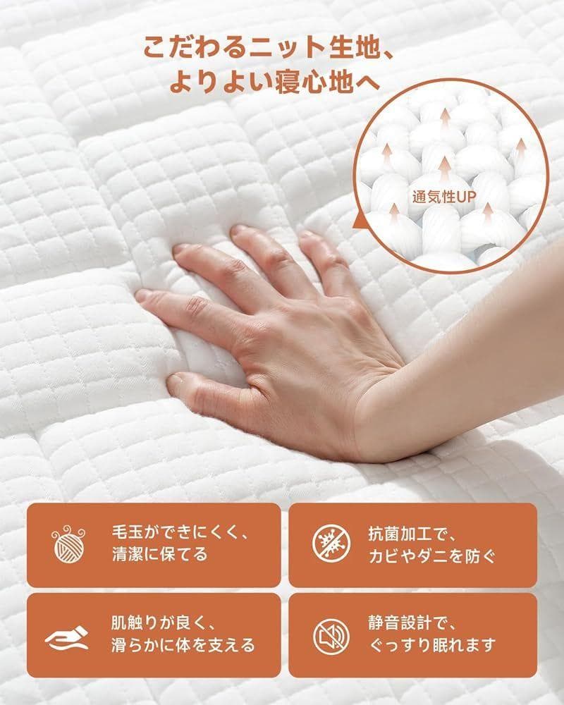 Z-HOM マットレス クイーン 極厚20cm（160*195*20cm）グレー