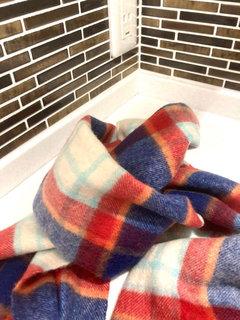 美品　Vivienne Westwood カシミヤ　チェック柄マフラー　オーブ