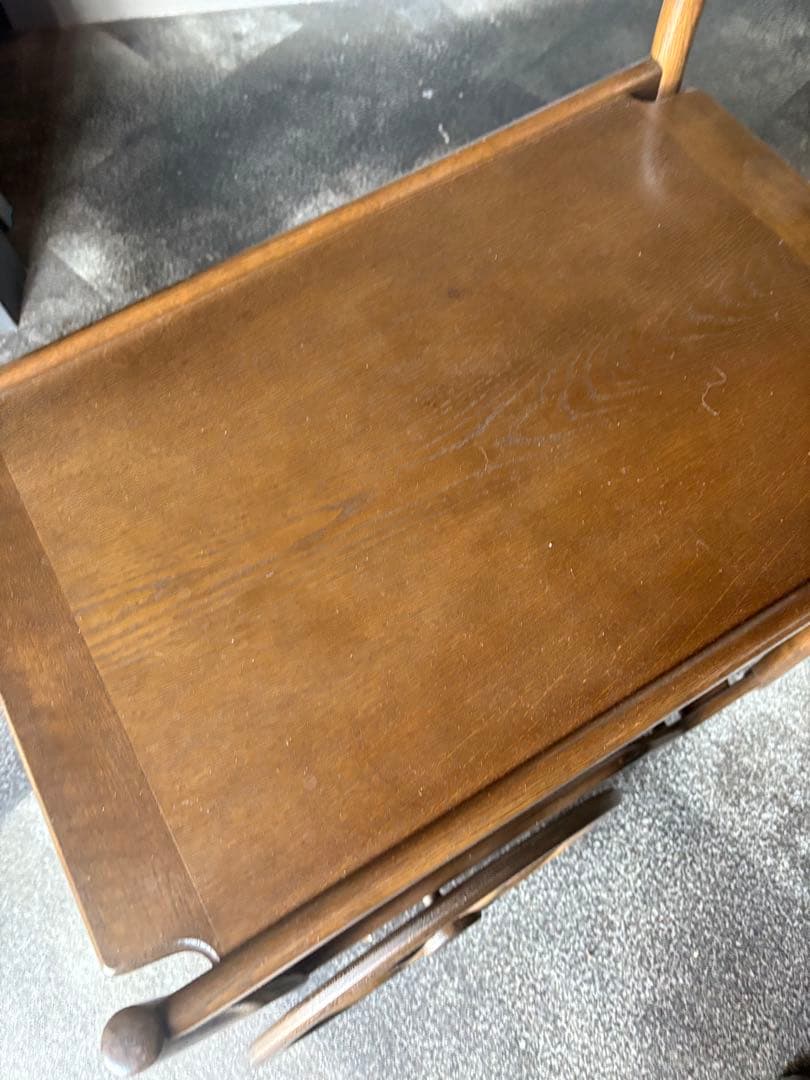 木製二段キッチンワゴン