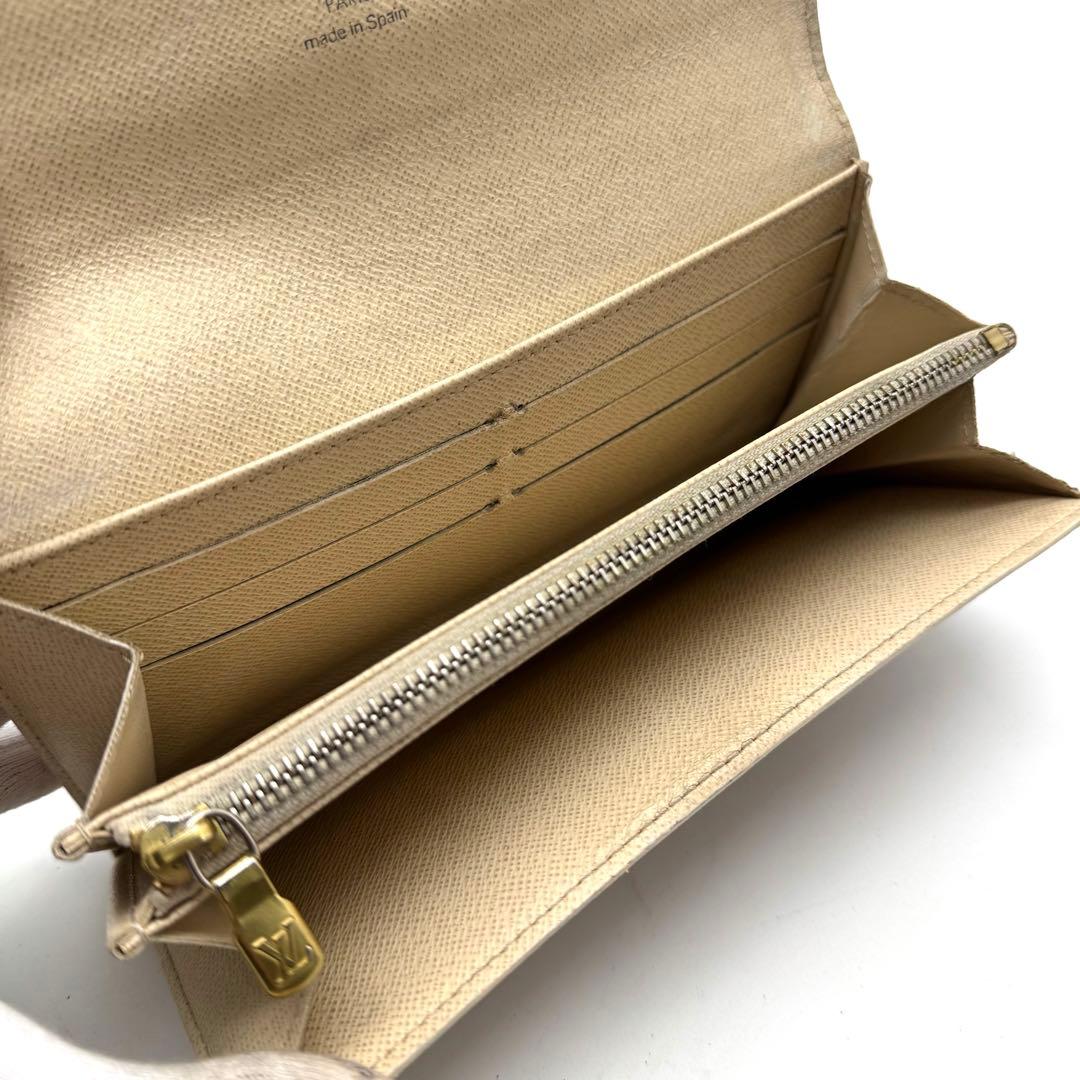 【極美品】ルイヴィトン　ダミエ・アズール　サラ　長財布　カード10枚　財布　白