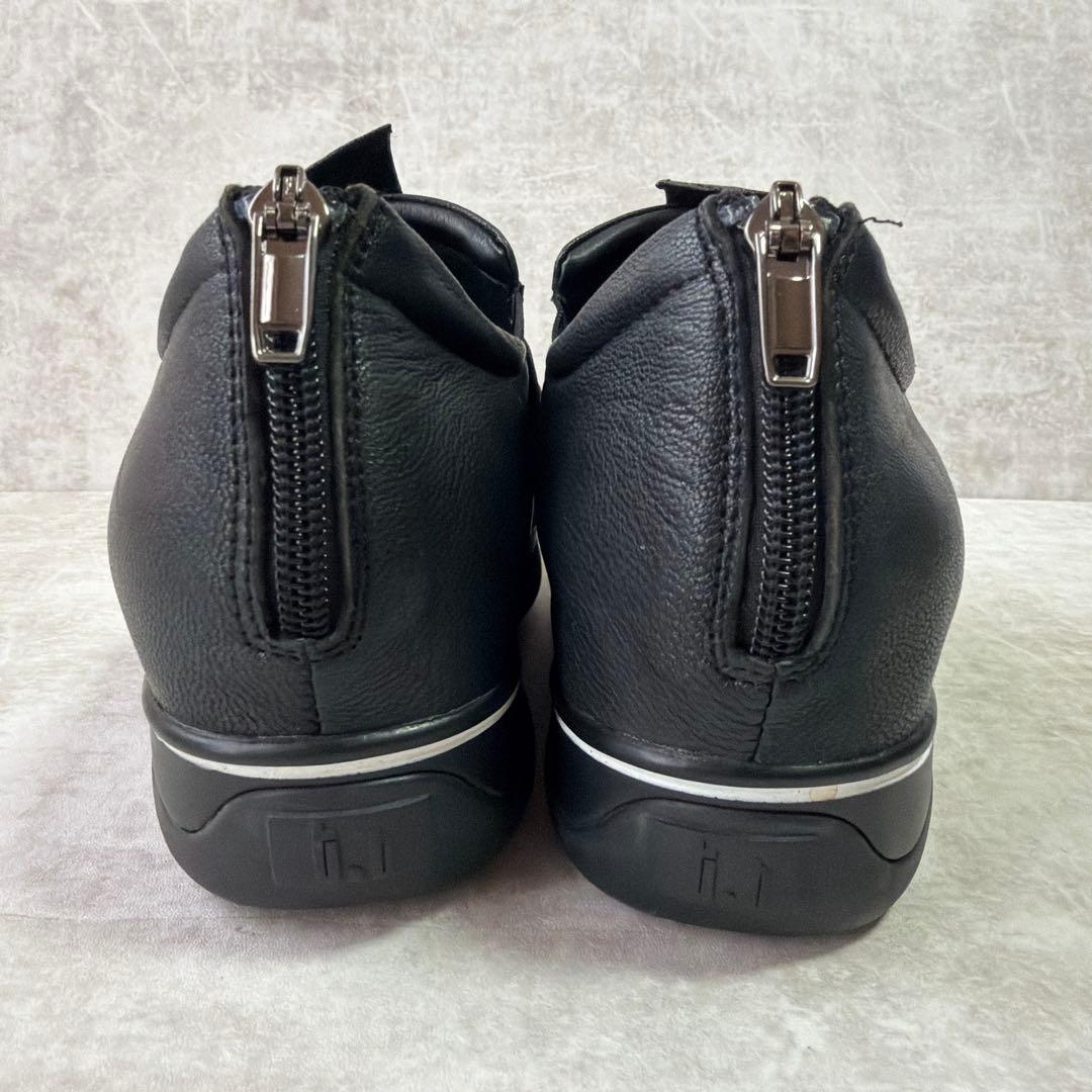 t.b センソユニコ シューズ 黒 23㎝ ねじれデザイン スニーカー 厚底