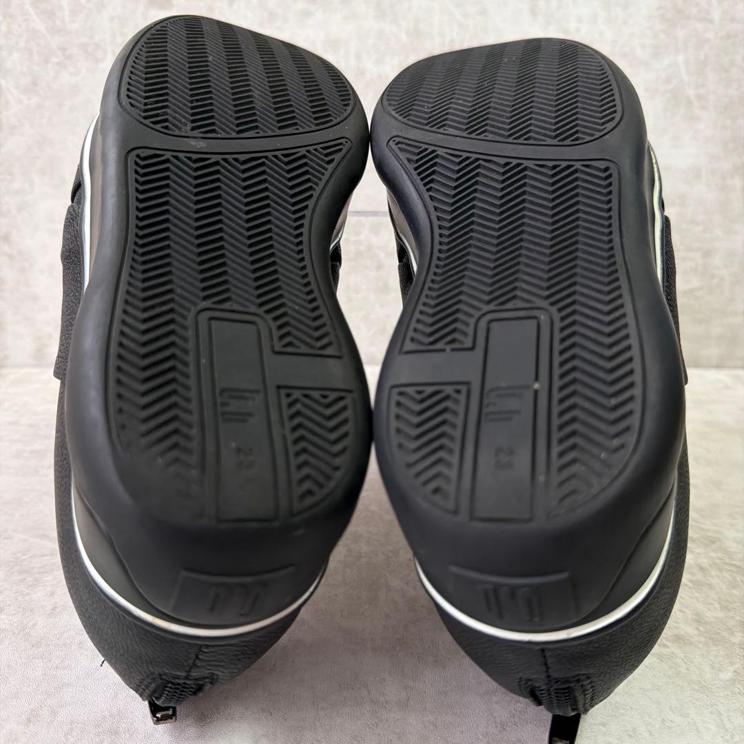 t.b センソユニコ シューズ 黒 23㎝ ねじれデザイン スニーカー 厚底