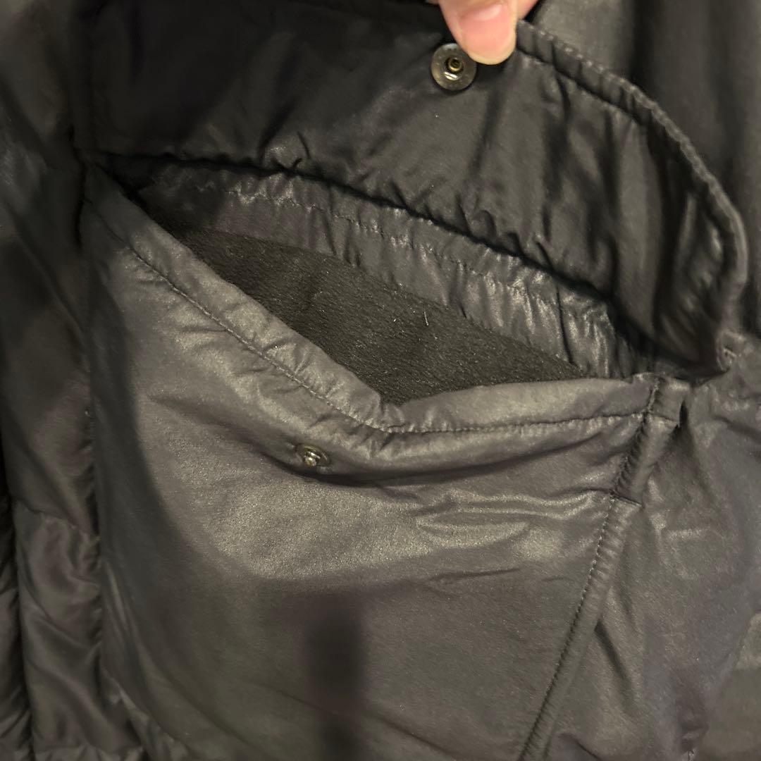 ATHLETA ロングベンチコート 黒 フード付き サイズO