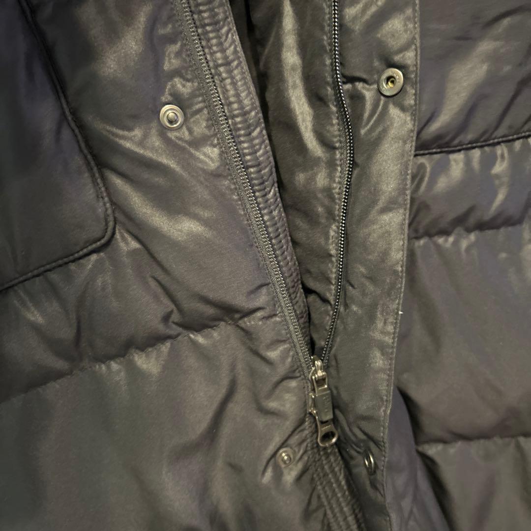 ATHLETA ロングベンチコート 黒 フード付き サイズO