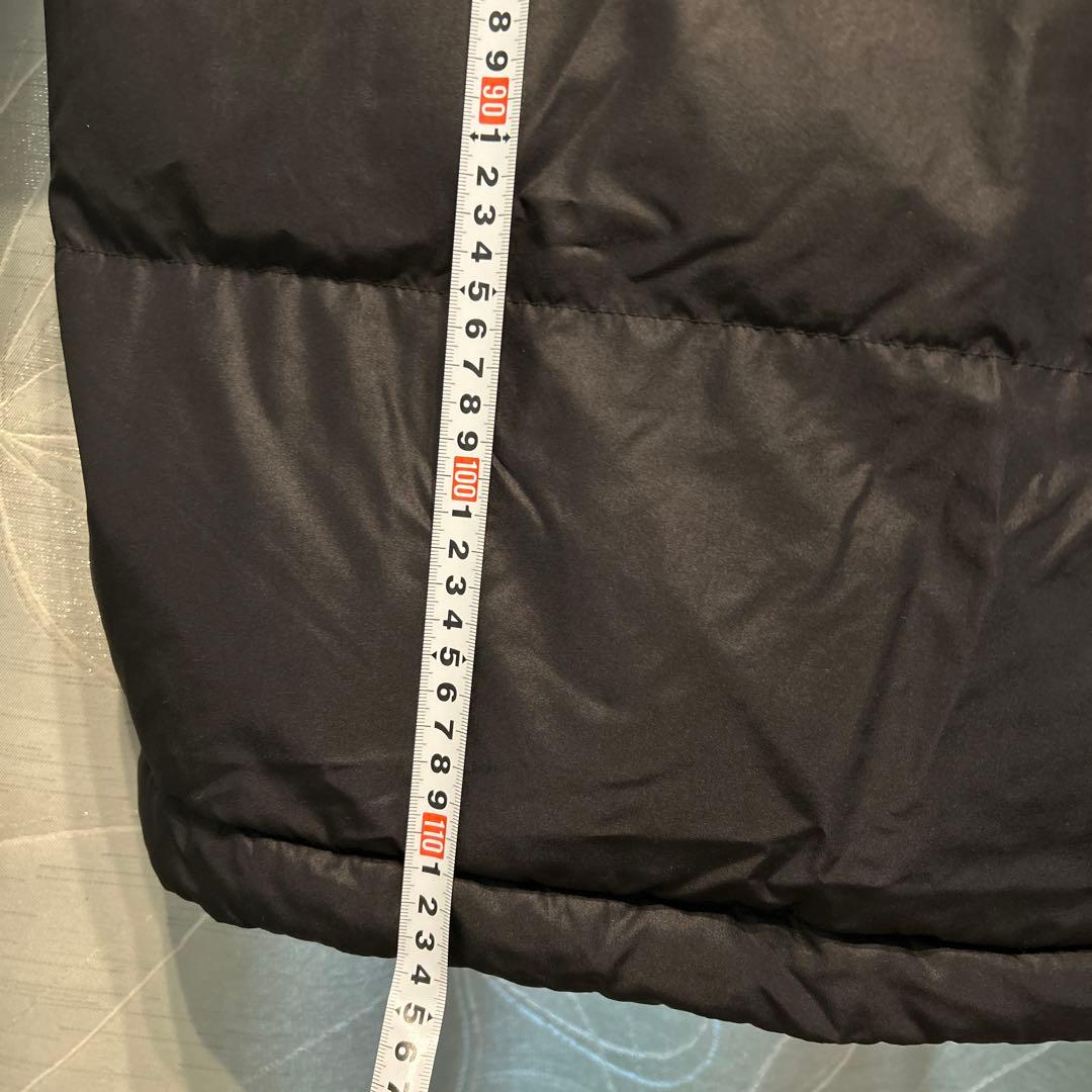 ATHLETA ロングベンチコート 黒 フード付き サイズO