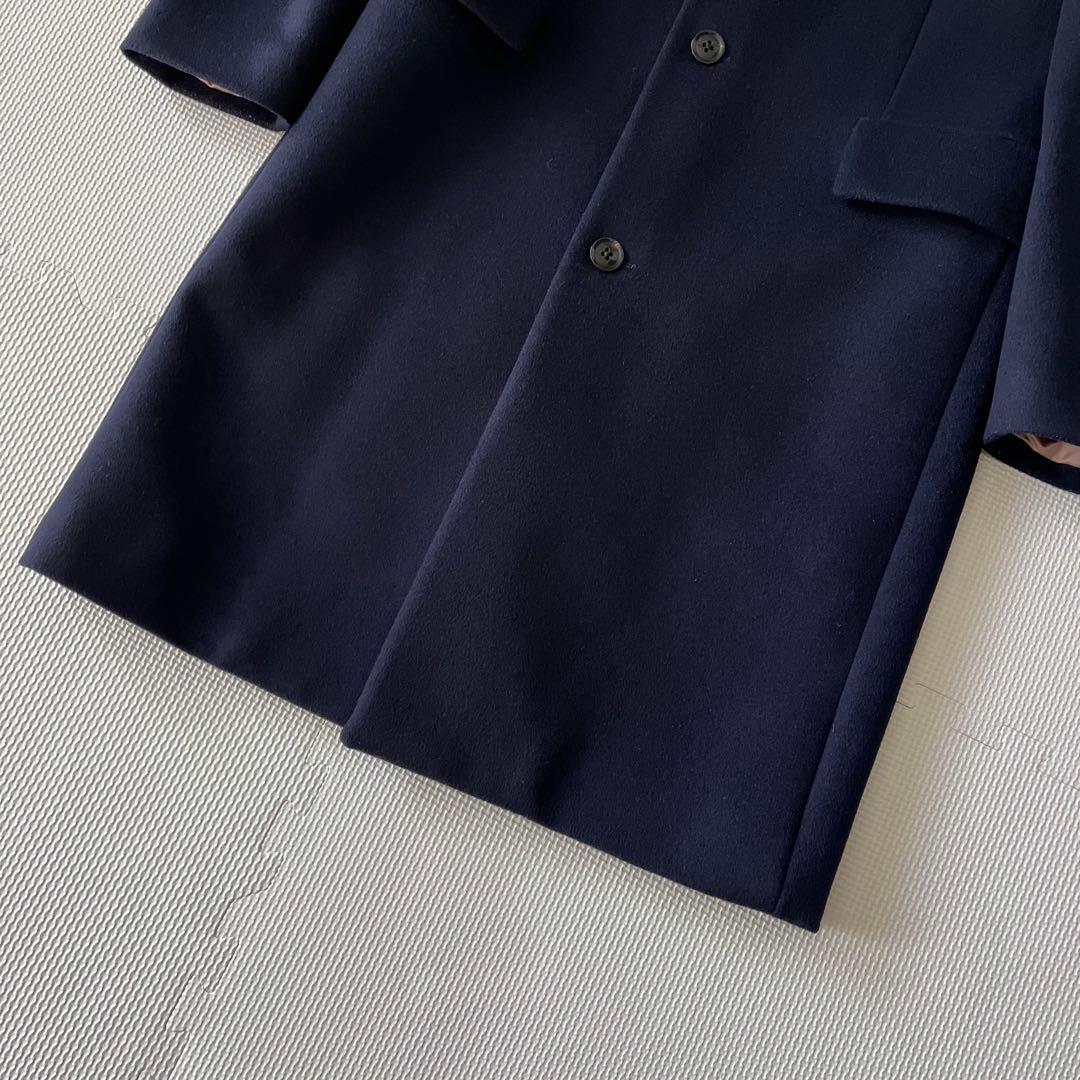 美品 Paul Smith チェスターコート 現行 ネイビー L ウール 高級感