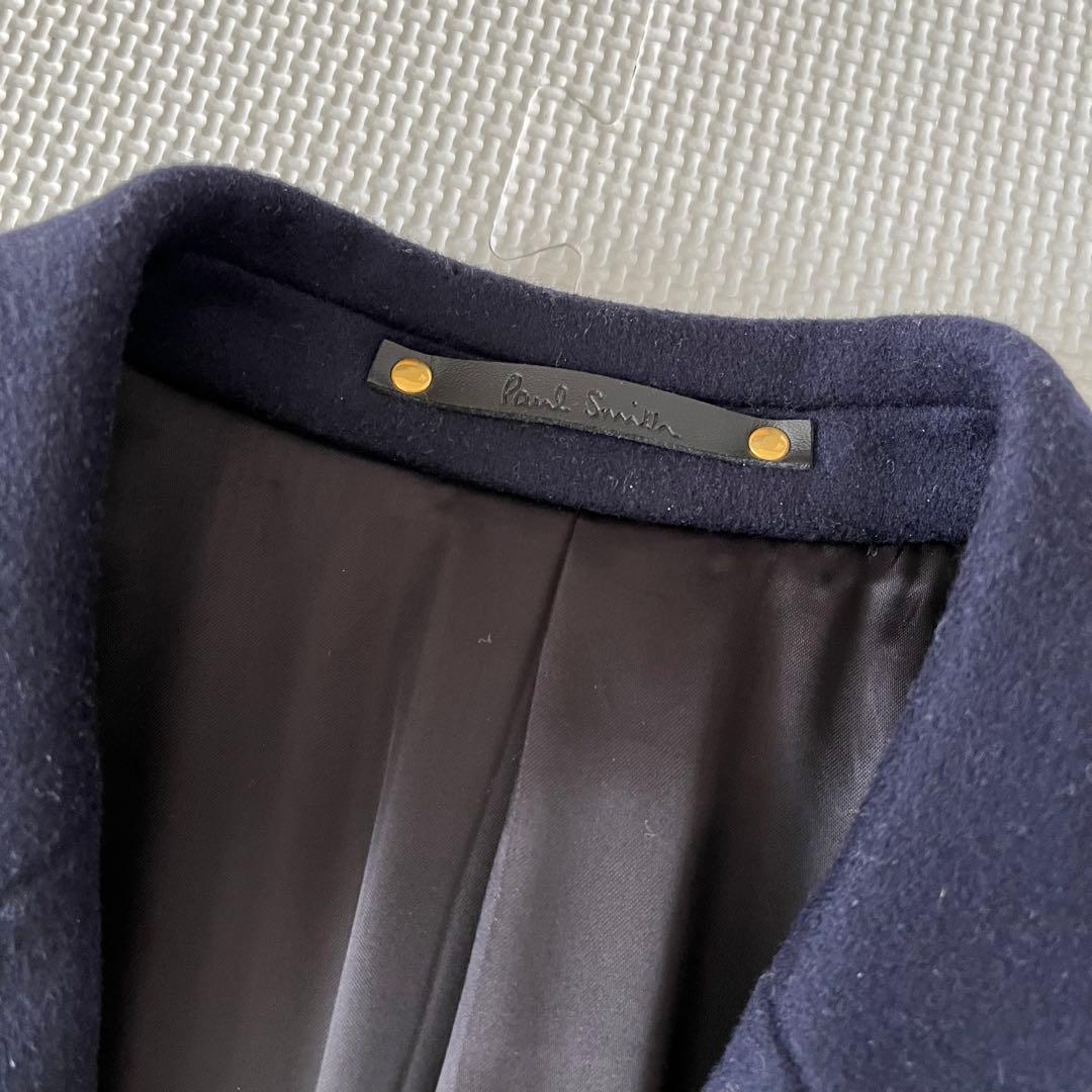 美品 Paul Smith チェスターコート 現行 ネイビー L ウール 高級感
