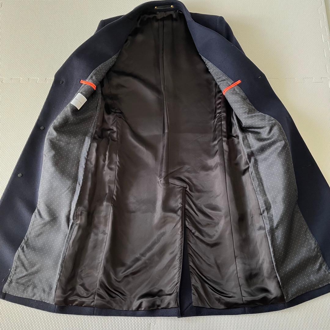 美品 Paul Smith チェスターコート 現行 ネイビー L ウール 高級感