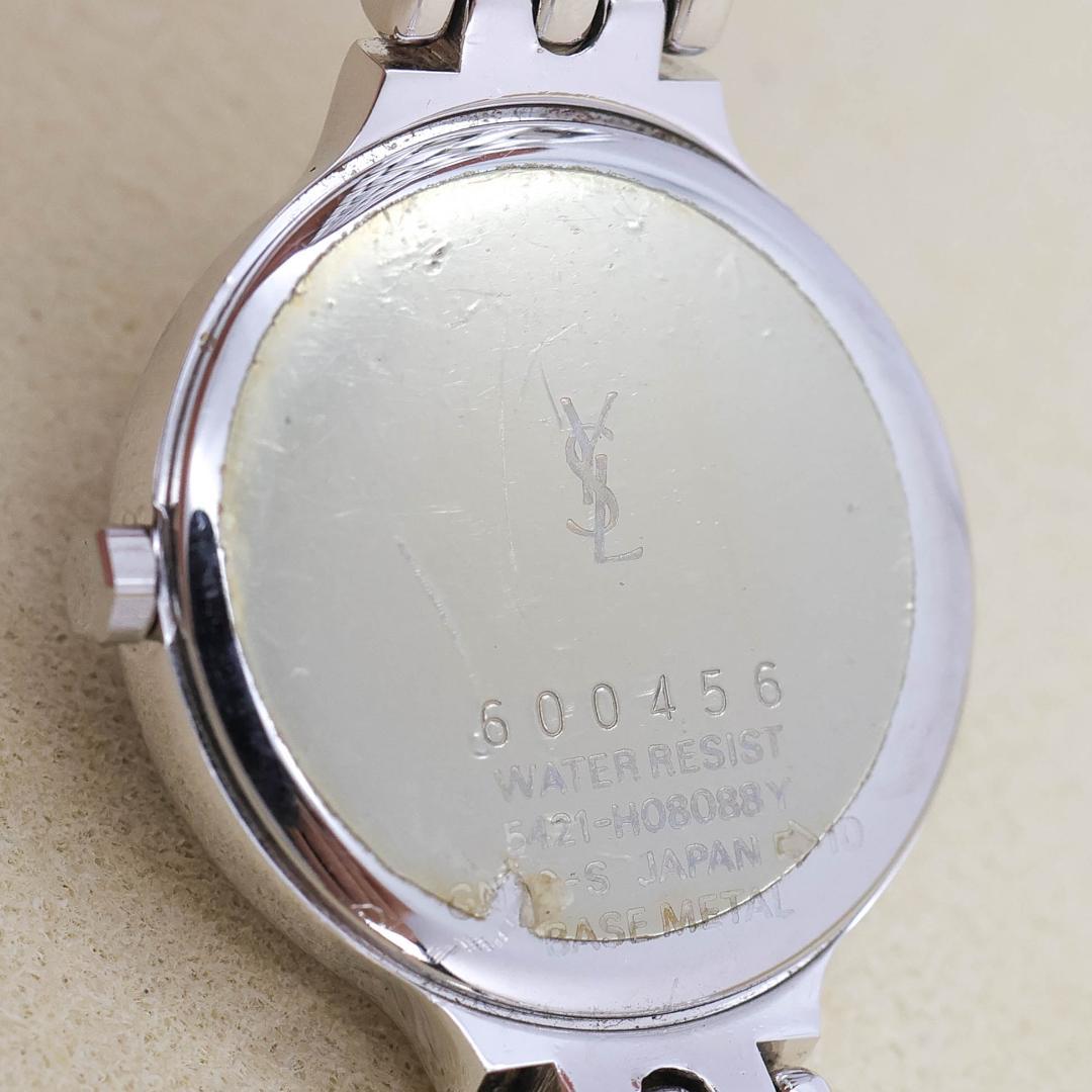 稼働 イヴサンローラン 腕時計 ローマン レディース 新品電池 2529