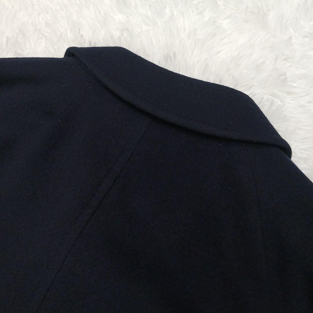 ✨極美品✨バーバリー　バルマカーンコート　ステンカラー　カシミア　ネイビー　S