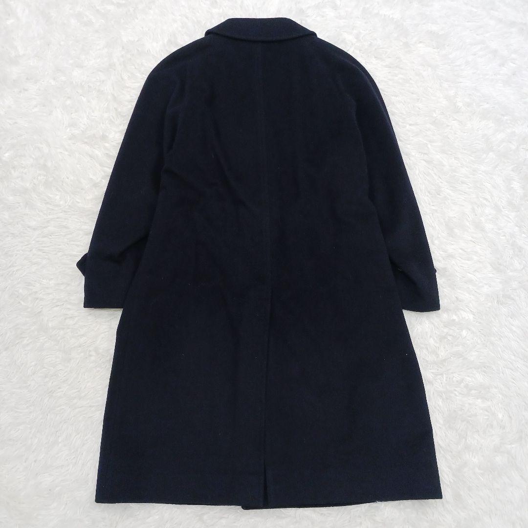 ✨極美品✨バーバリー　バルマカーンコート　ステンカラー　カシミア　ネイビー　S