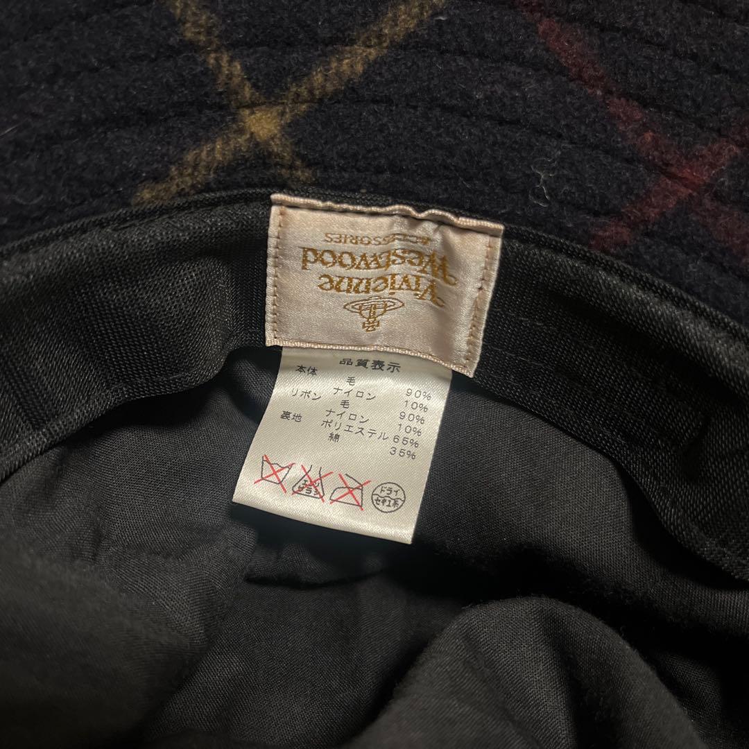 廃盤品 ヴィヴィアンウエストウッド チェック柄帽子