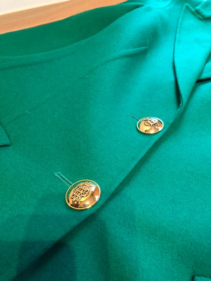 エミリオプッチ EMILIOPUCCI ハーフコート ウール 38 グリーン