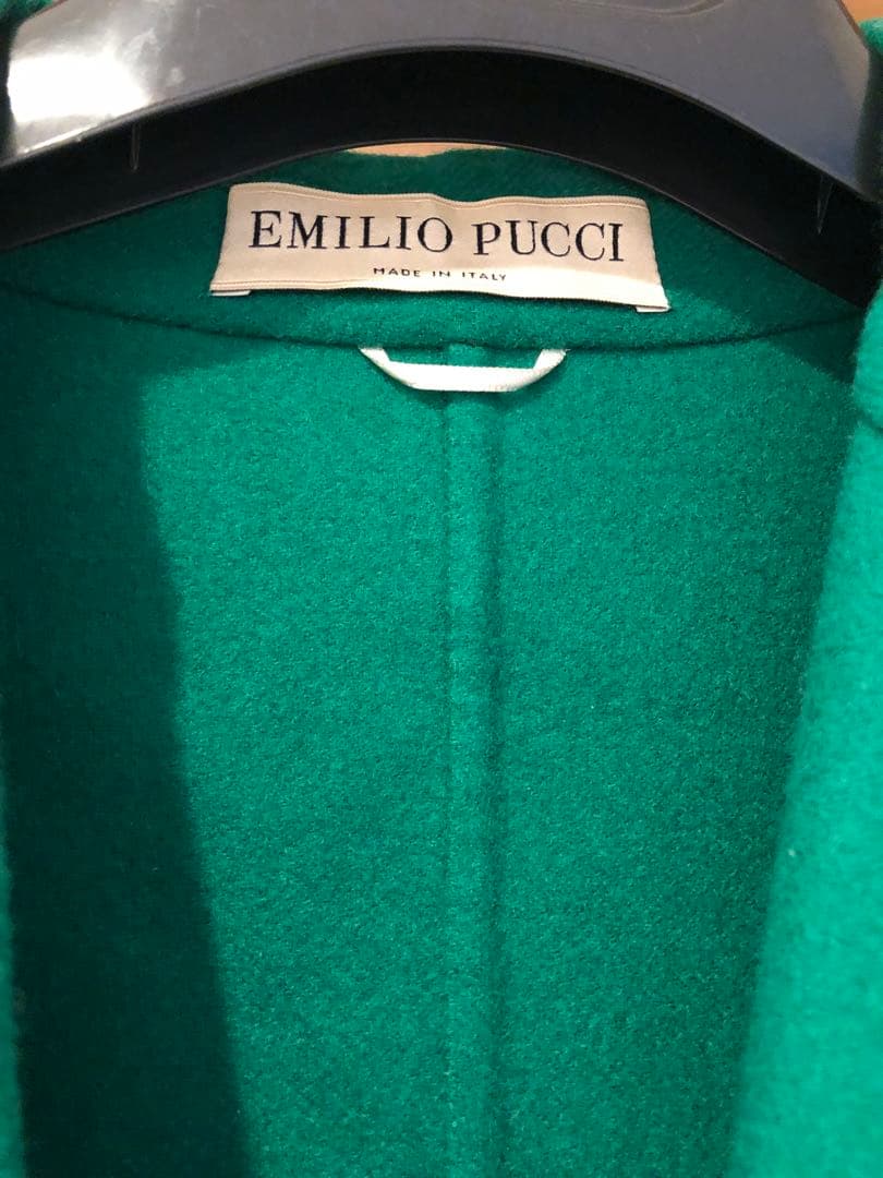 エミリオプッチ EMILIOPUCCI ハーフコート ウール 38 グリーン