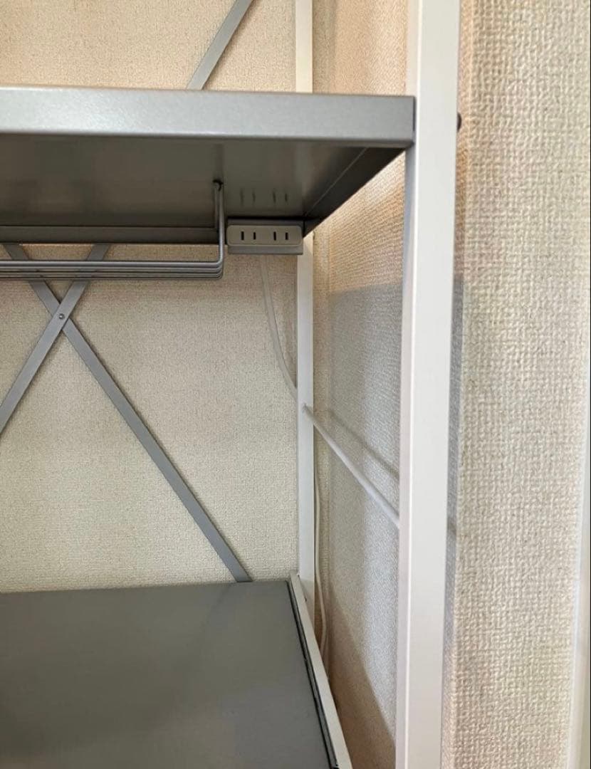 送料込みベルメゾンシルバースチール製オープンシェルフ幅59cm奥行き49cm