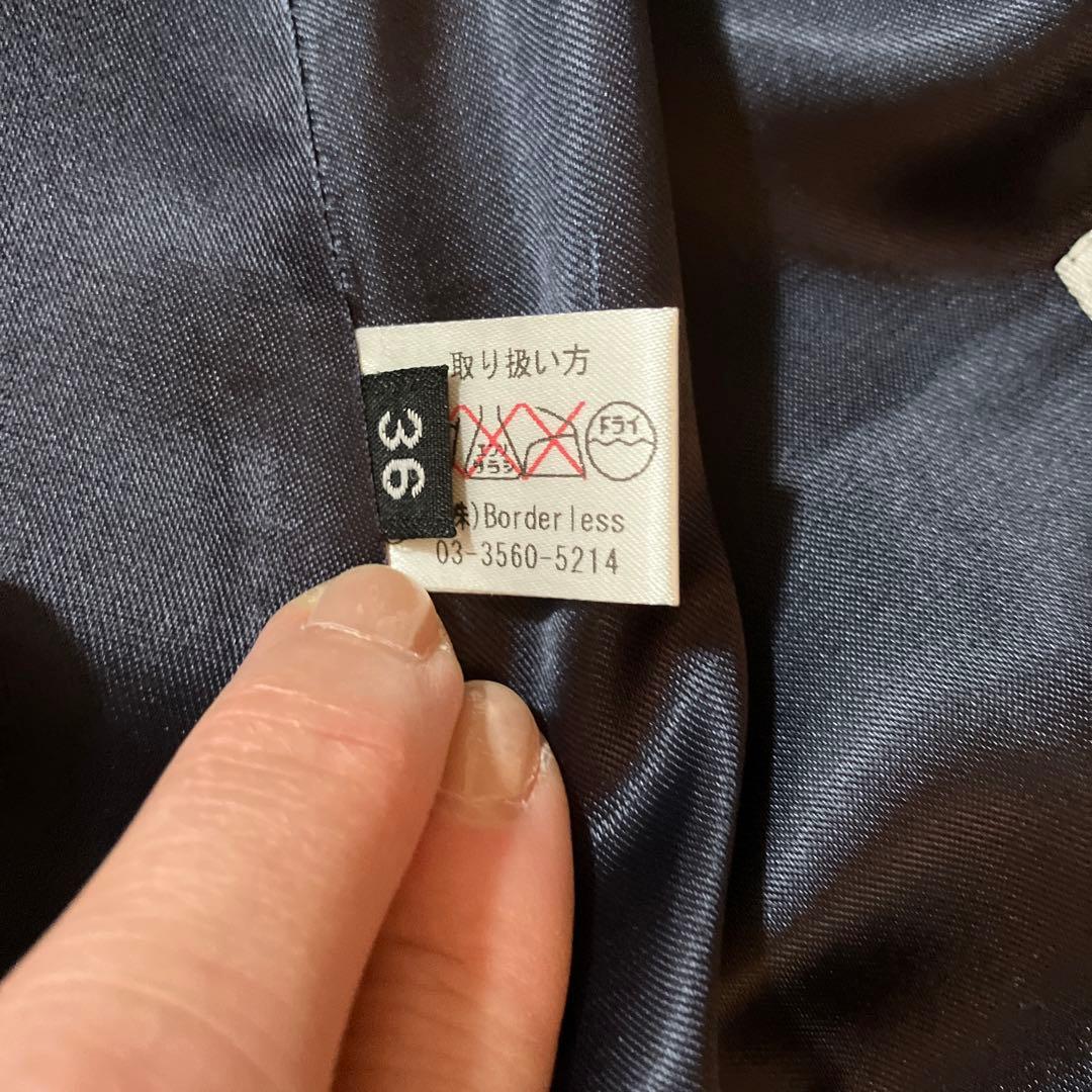 【3回着用】グレンフェルトレンチコート　裏地ウール紺　36 サイズ定価10万円〜