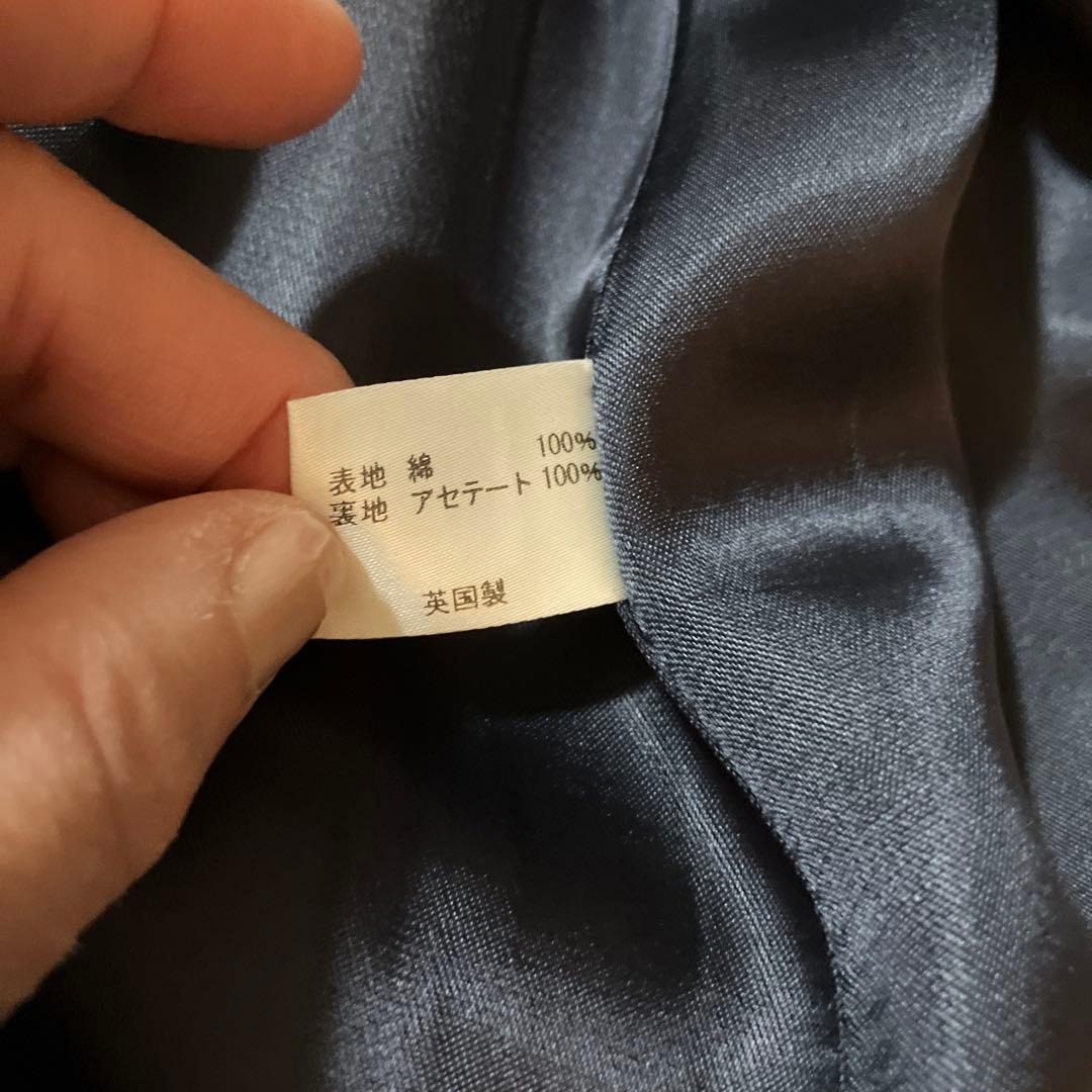 【3回着用】グレンフェルトレンチコート　裏地ウール紺　36 サイズ定価10万円〜