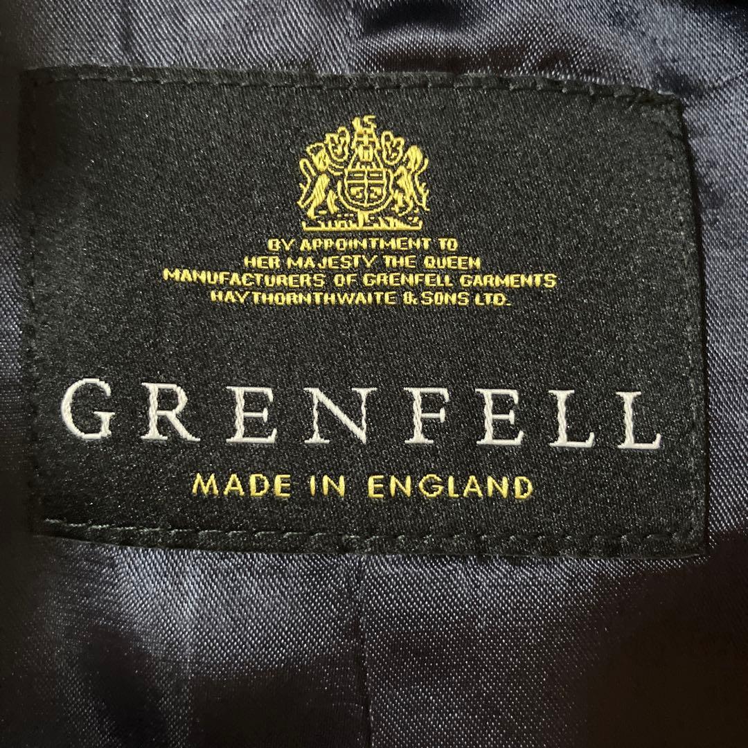 【3回着用】グレンフェルトレンチコート　裏地ウール紺　36 サイズ定価10万円〜