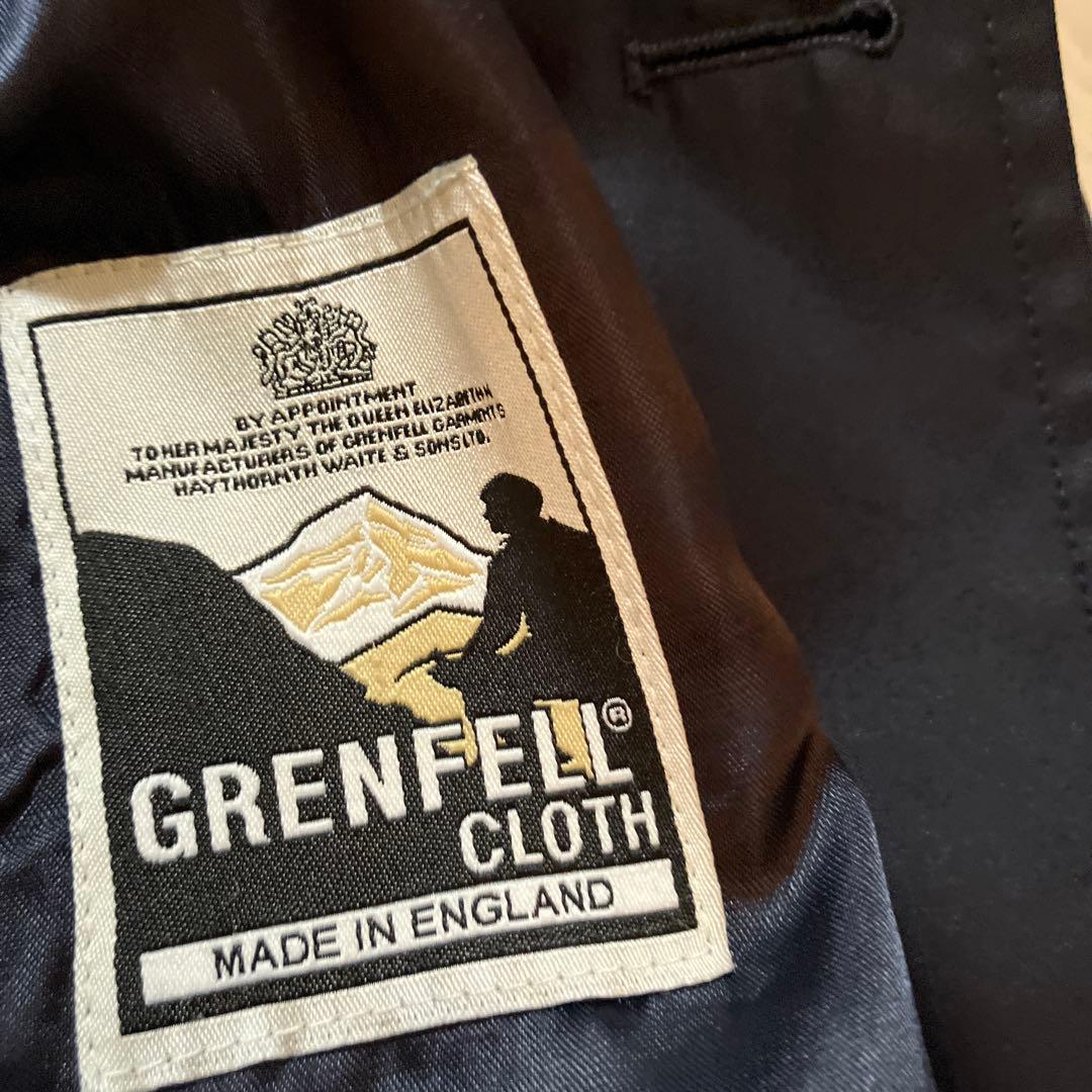 【3回着用】グレンフェルトレンチコート　裏地ウール紺　36 サイズ定価10万円〜