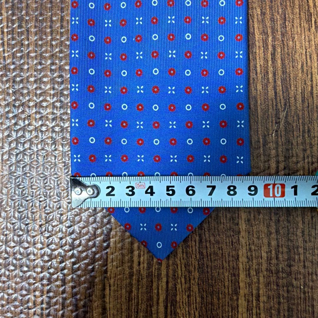 【美品】E. Marinella マリネッラ　ドット柄 ネクタイ　ブルー