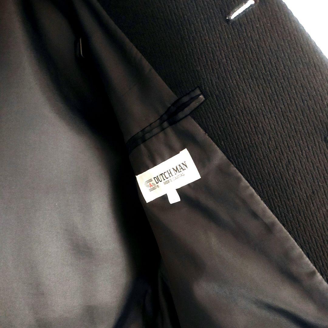 vintageビンテージ　3ピースマオカラースーツ Lサイズ　ブラック　シャツ付