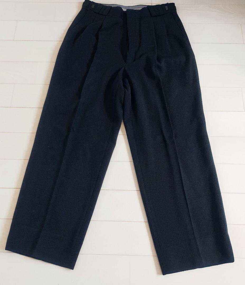 vintageビンテージ　3ピースマオカラースーツ Lサイズ　ブラック　シャツ付