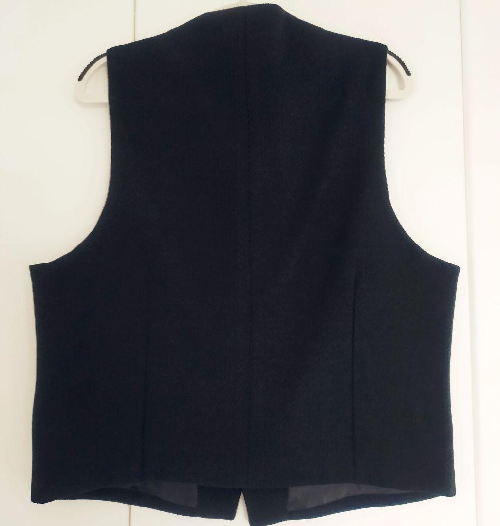 vintageビンテージ　3ピースマオカラースーツ Lサイズ　ブラック　シャツ付