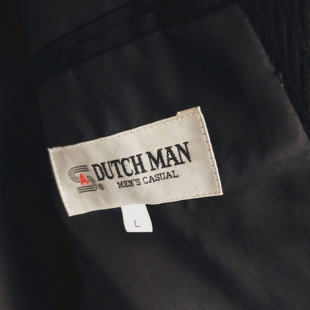 vintageビンテージ　3ピースマオカラースーツ Lサイズ　ブラック　シャツ付