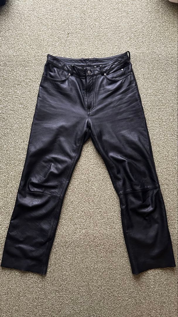 Harley-Davidson カウハイドレザーパンツ黒W34