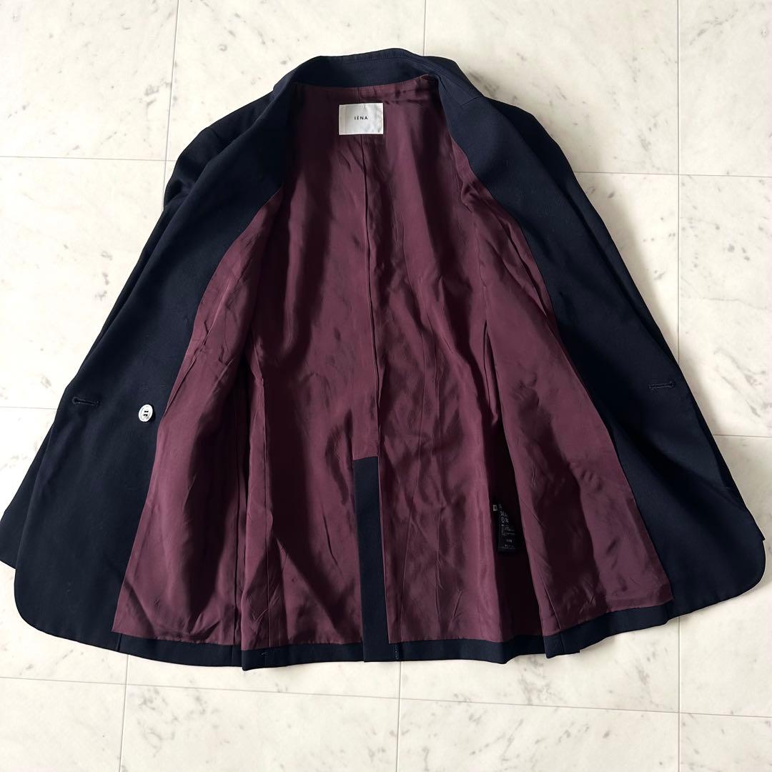 極美品♪イエナ ダブルブレストジャケット 金ボタン 紺ブレ テーラード