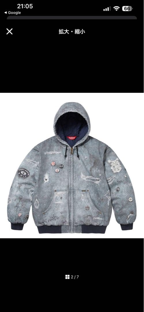 ジャケット・アウター supremeHJR TrompeL'oeilHoodedWorkJacket