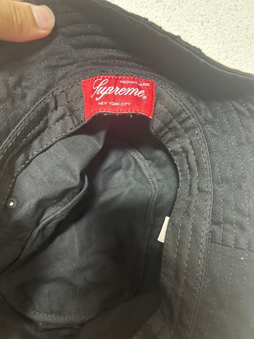 正規品　Supreme バケットハット　ハット　帽子 アメリカ製　ブラック　黒