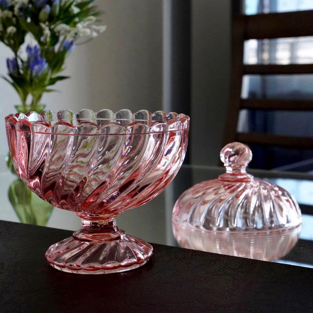 オールドバカラBACCARAT★バンブー★レッド★赤★ボンボニエール★小物入れ