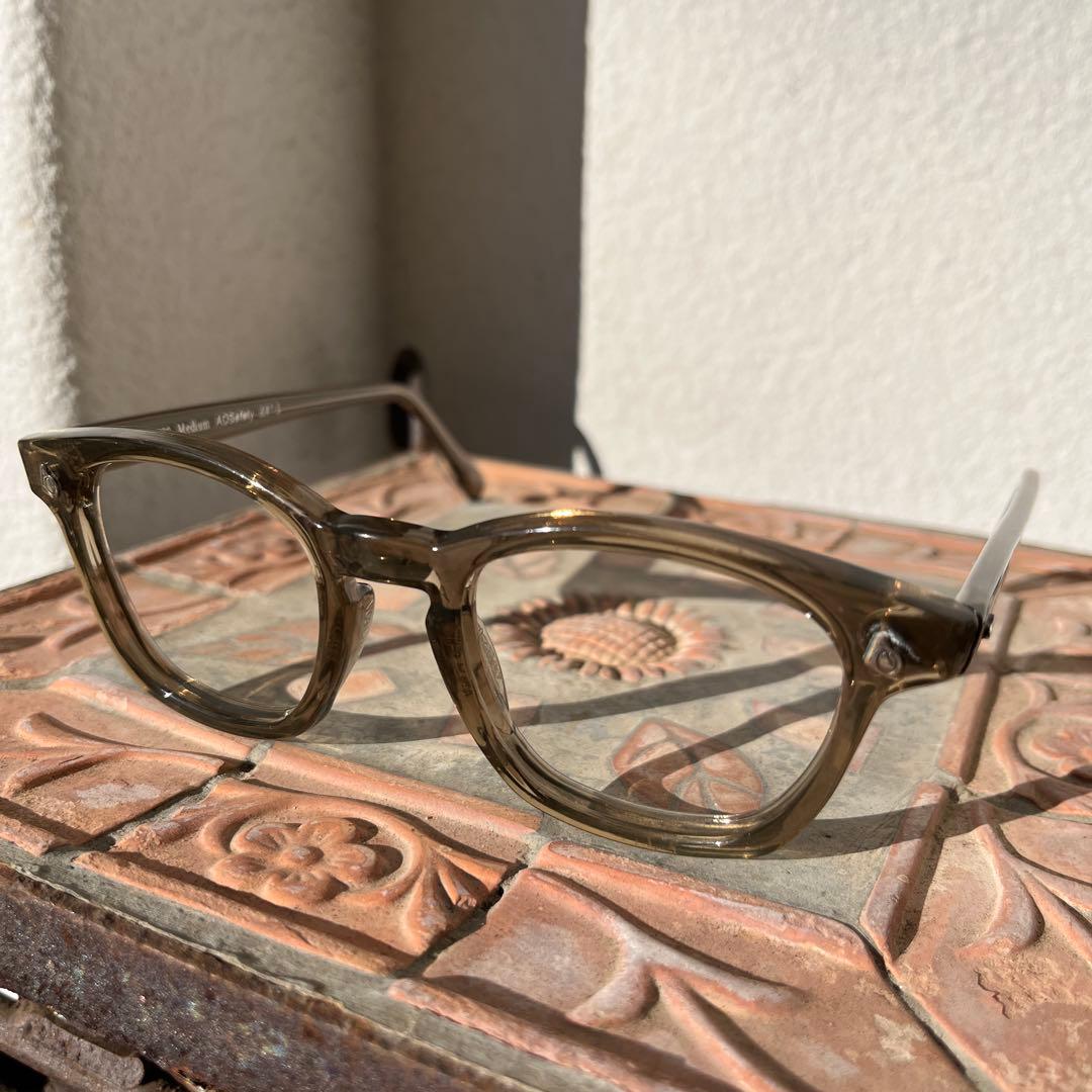 american optical アメリカンオプティカル　48 ブラウン