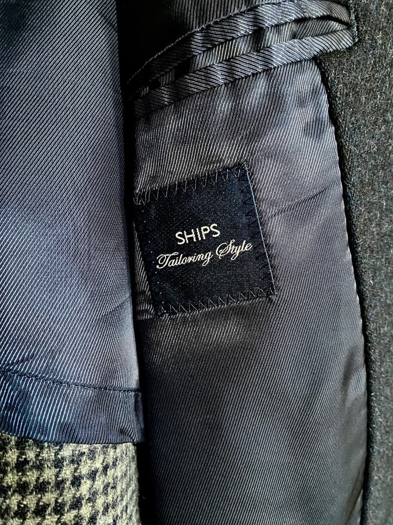 SHIPSシップスダブルフェイスメルトンカーコート