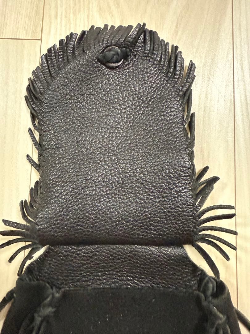 101xx　ゴローズ　ディアスキン腰掛けフリンジバッグ　シルバーコンチョ付