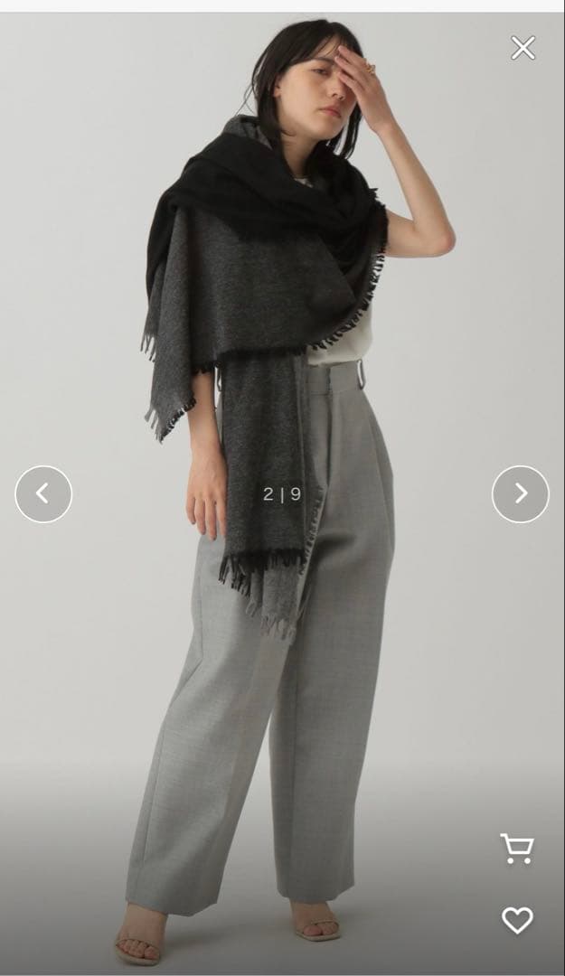 アソースメレ　ミックスカラーウール大判ストール