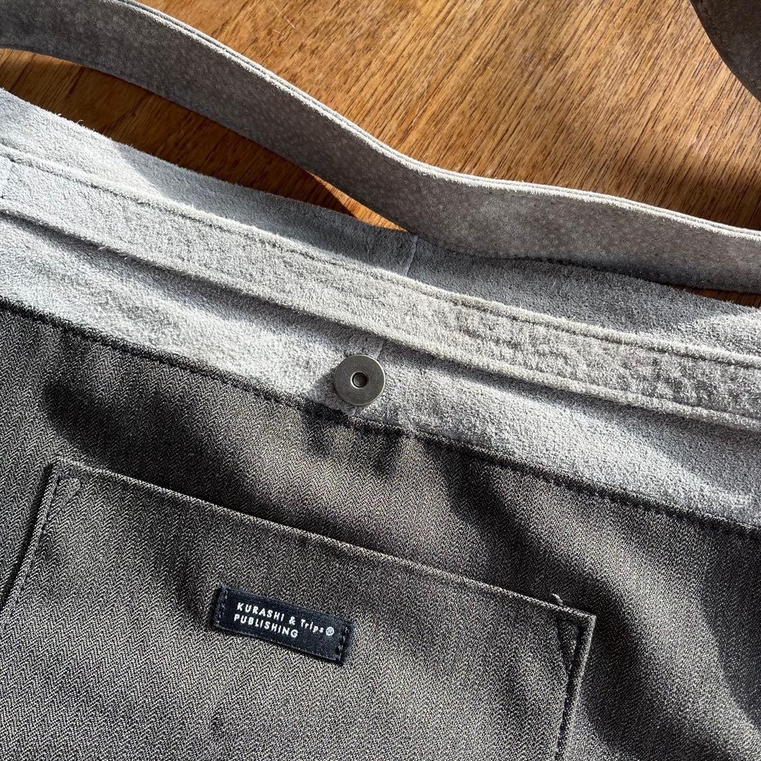 【美品】北欧暮らしの道具店　撥水スエードの2WAYトートバッグ グレー 軽い