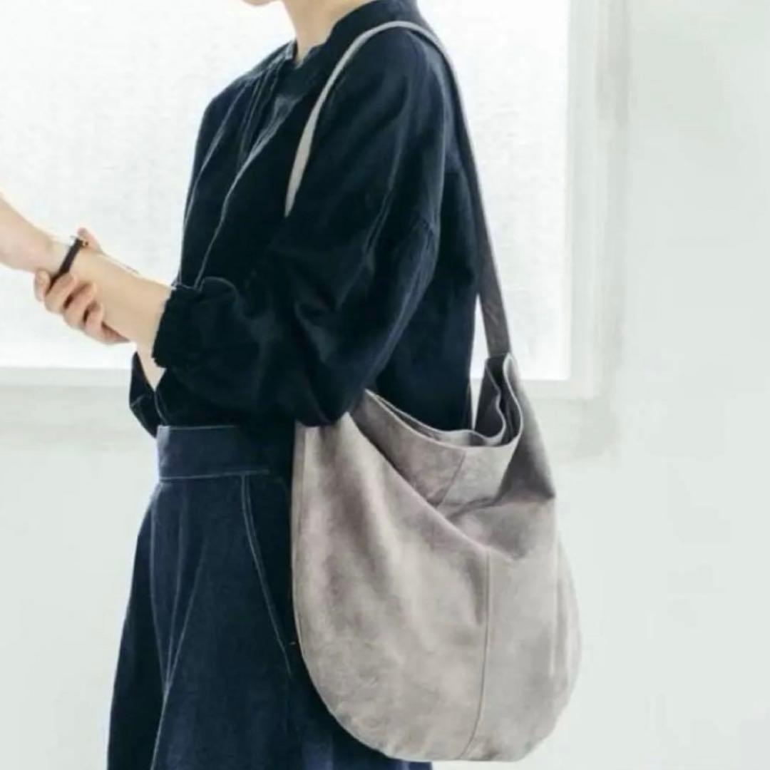 【美品】北欧暮らしの道具店　撥水スエードの2WAYトートバッグ グレー 軽い